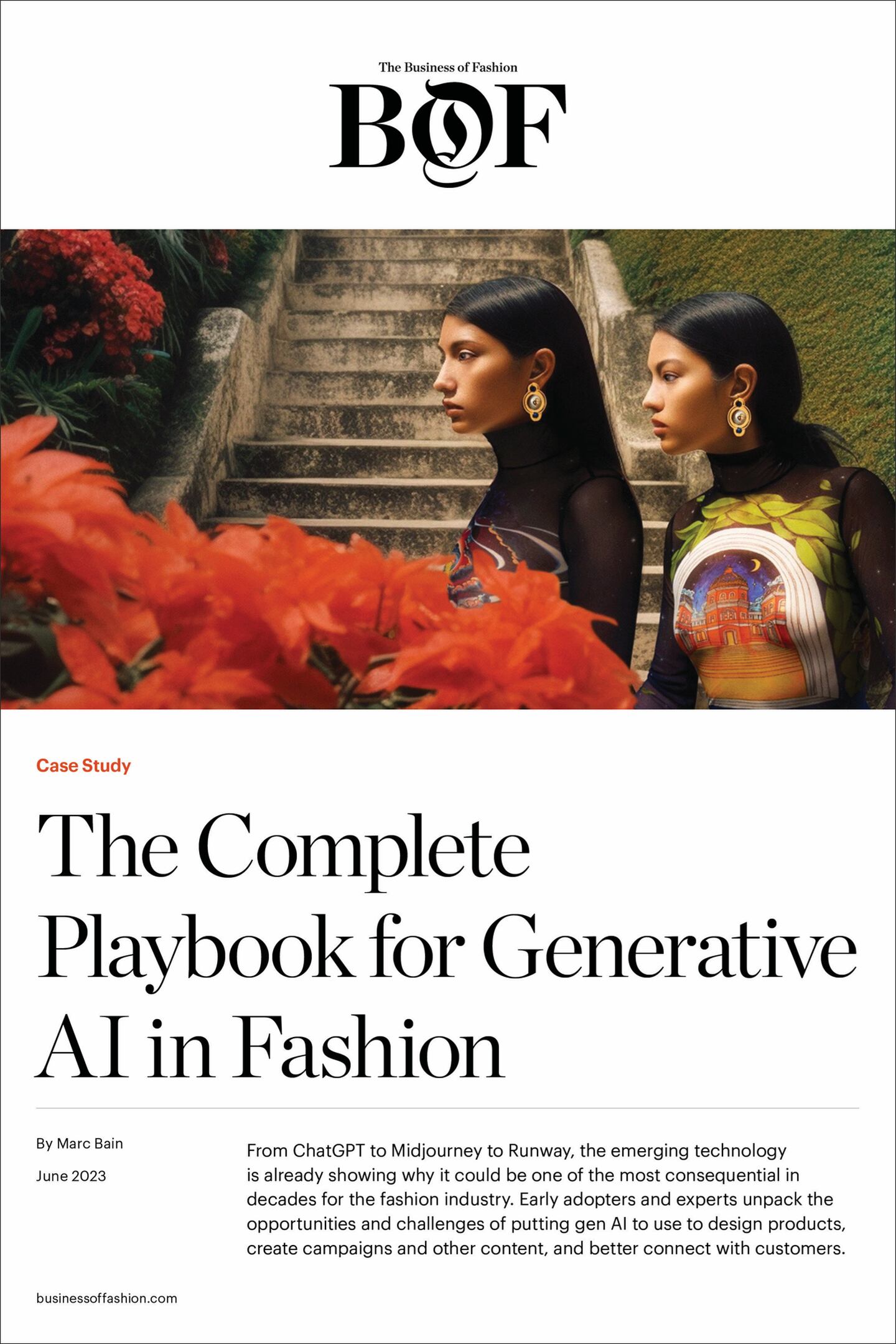 Cover for BoF's new case study, The Complete Playbook for Generative AI in Fashion