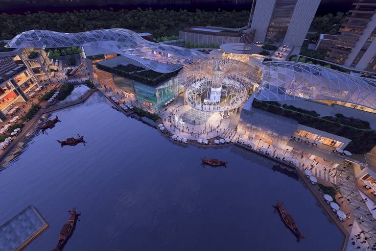 A rendering of DFS' Haikou Mission Hills Duty Free Complex. DFS.