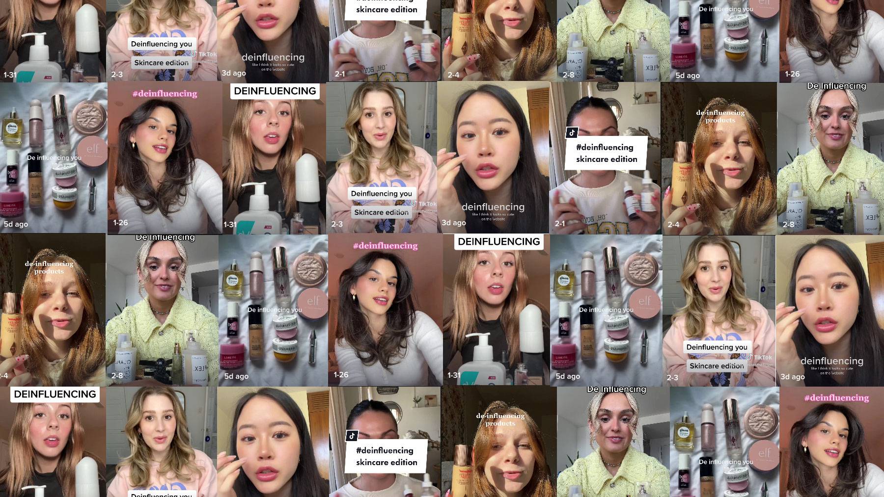Deinfluencing is the latest craze to take over TikTok feeds.