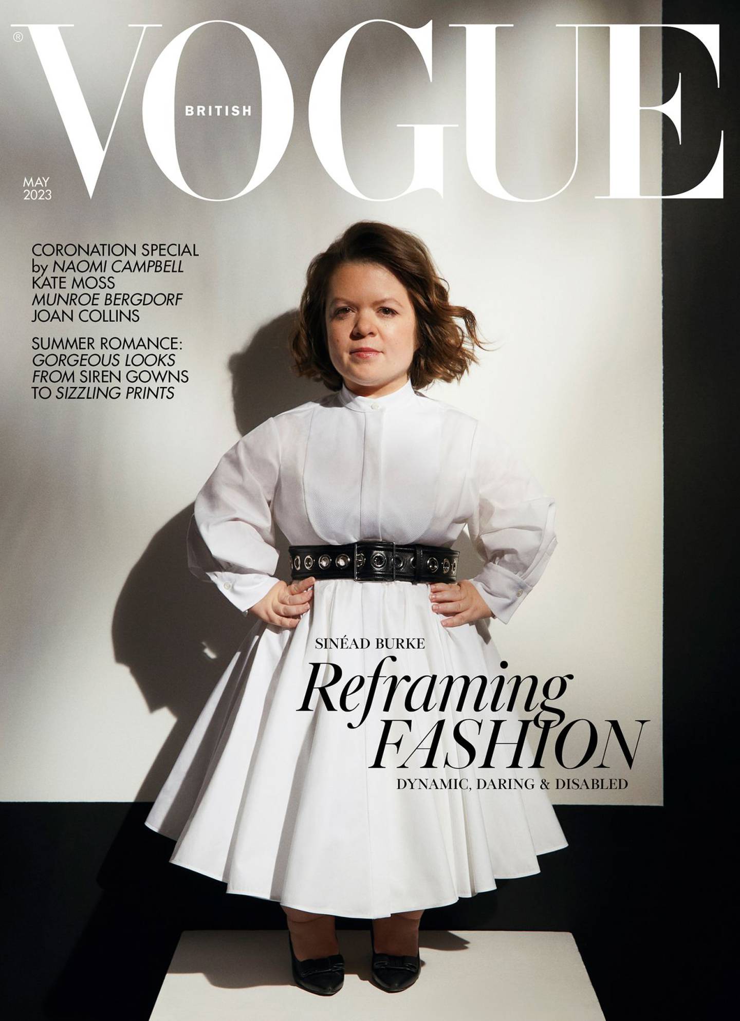 Sinéad Burke on the cover of the May 2023 edition of Vogue.