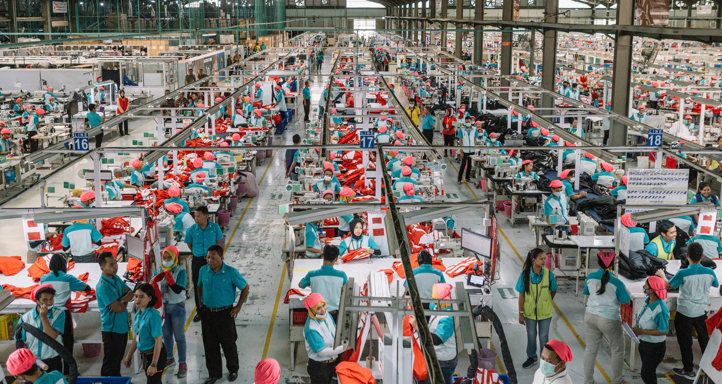 Workers at PT Pan Brothers Tbk garment factory in Solo, Central Java, Indonesia. Muhammad Fadli/Bloomberg