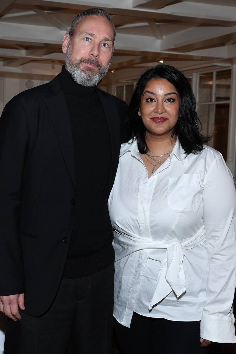 From left: BoF president Nick Blunden and Shopify managing director of EMEA, Shimona Mehta, at the event in Paris.