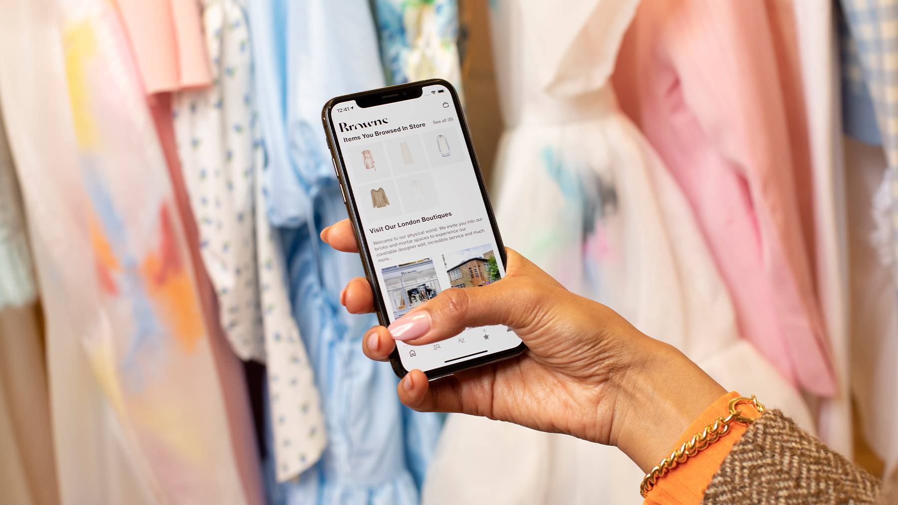 Farfetch-owned Browns’ in-store app technology.