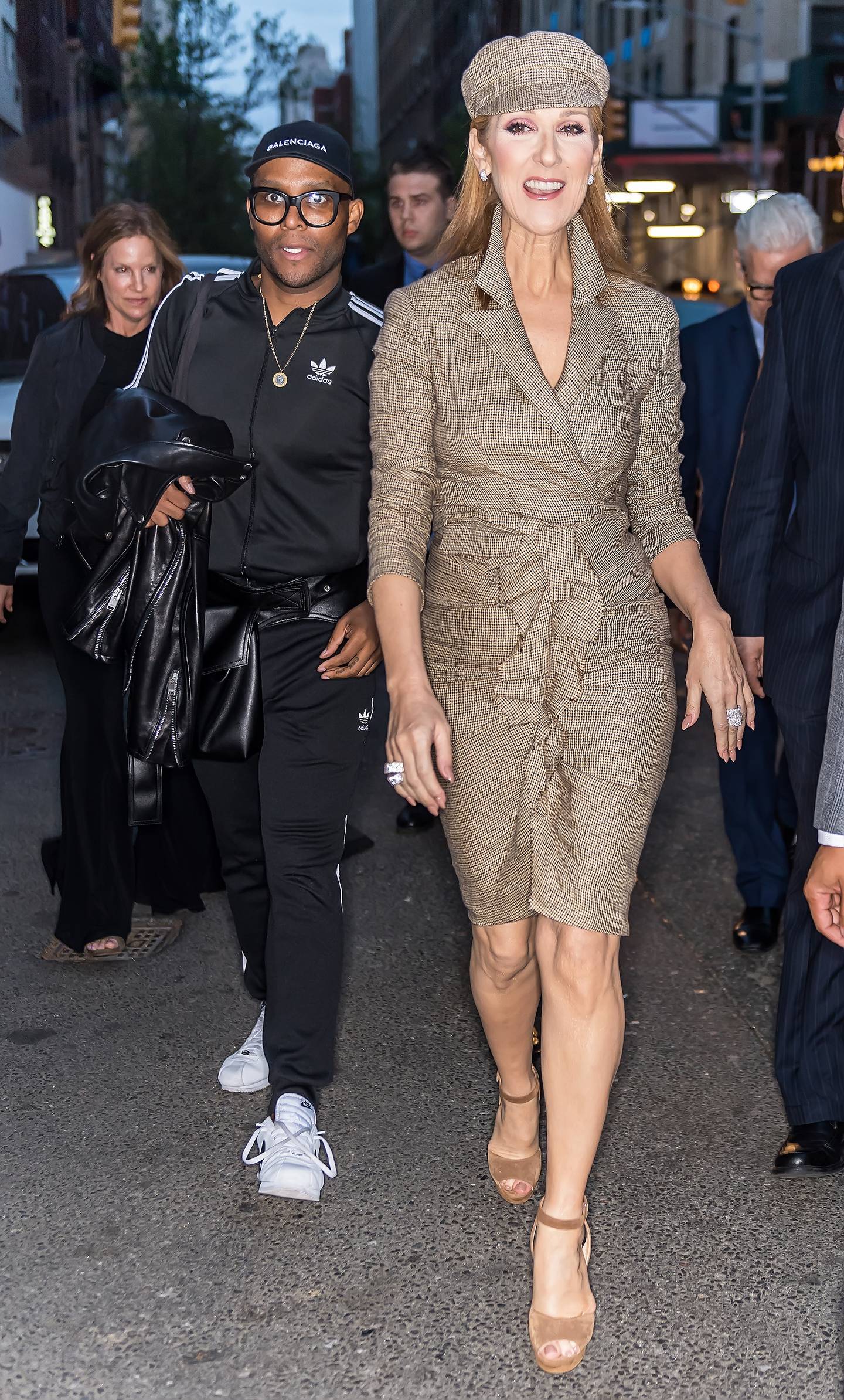 Stylist Law Roach and singer Celine Dion in Manhattan in 2017.