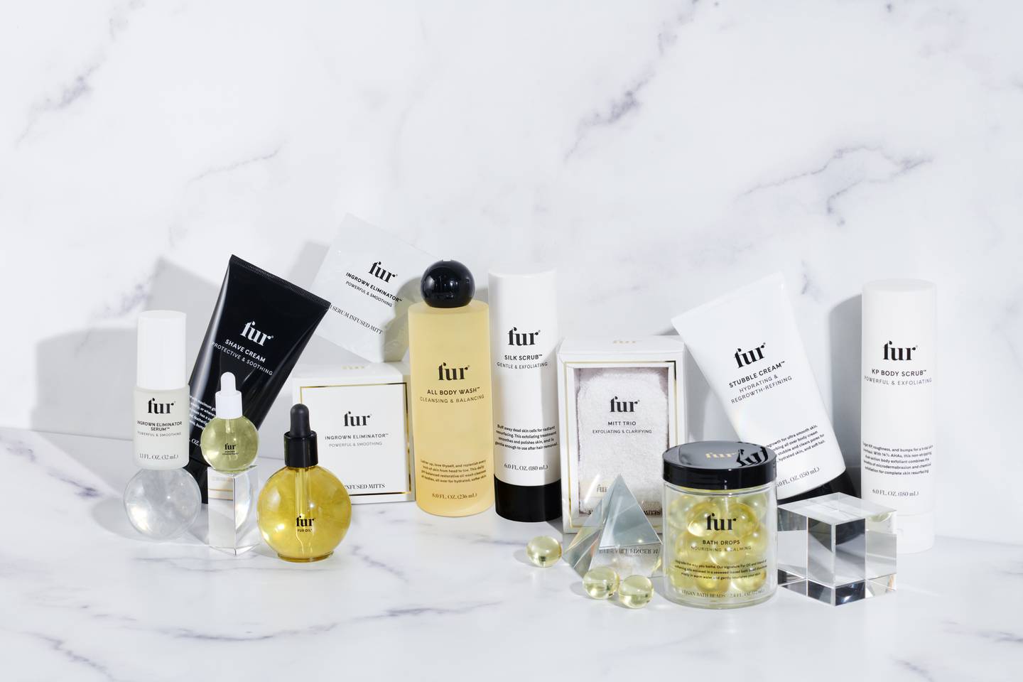 Fur makes a line-up of products including an ingrown elimnator serum and a body wash.