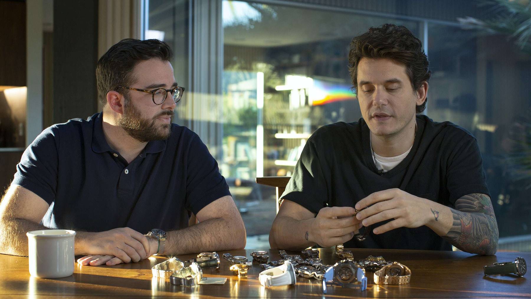 A still from Hodinkee's Talking Watches 2 with John Mayer. Hodinkee.