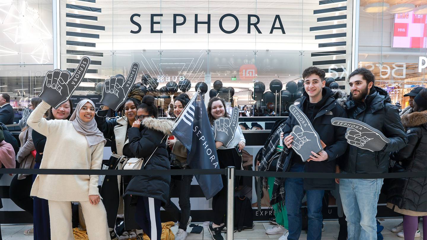 British beauty lovers queued for hours on Wednesday to be among the first to experience Sephora's new London store.