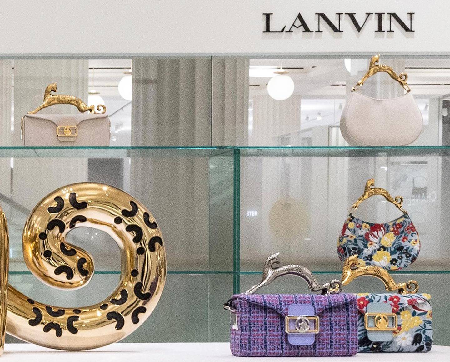 A Lanvin boutique shelf.