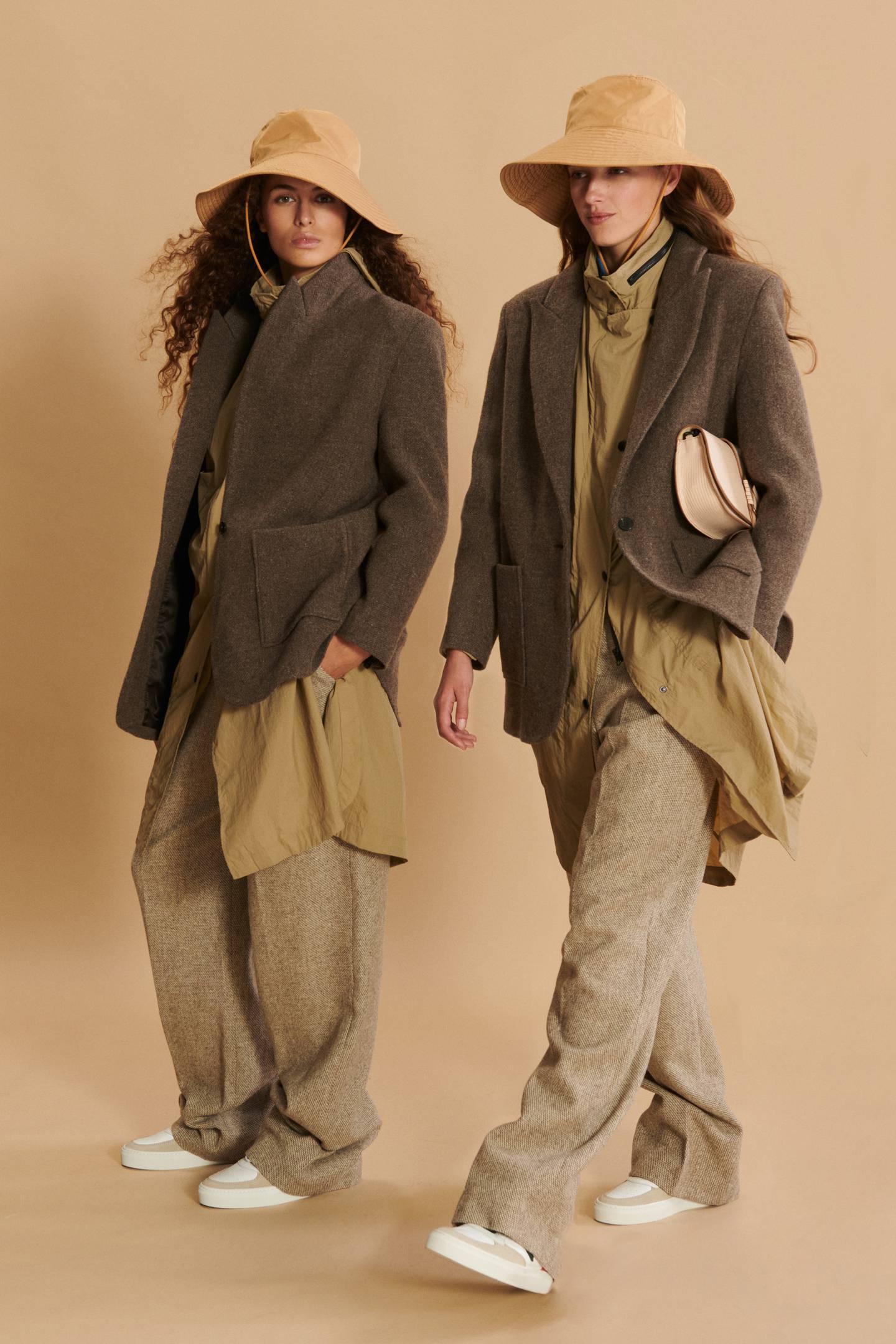 Two models in identical outfits by Ba&sh.