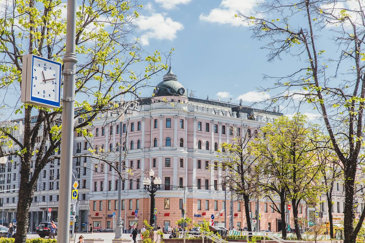 Exterior of H&M store in Moscow, Russia