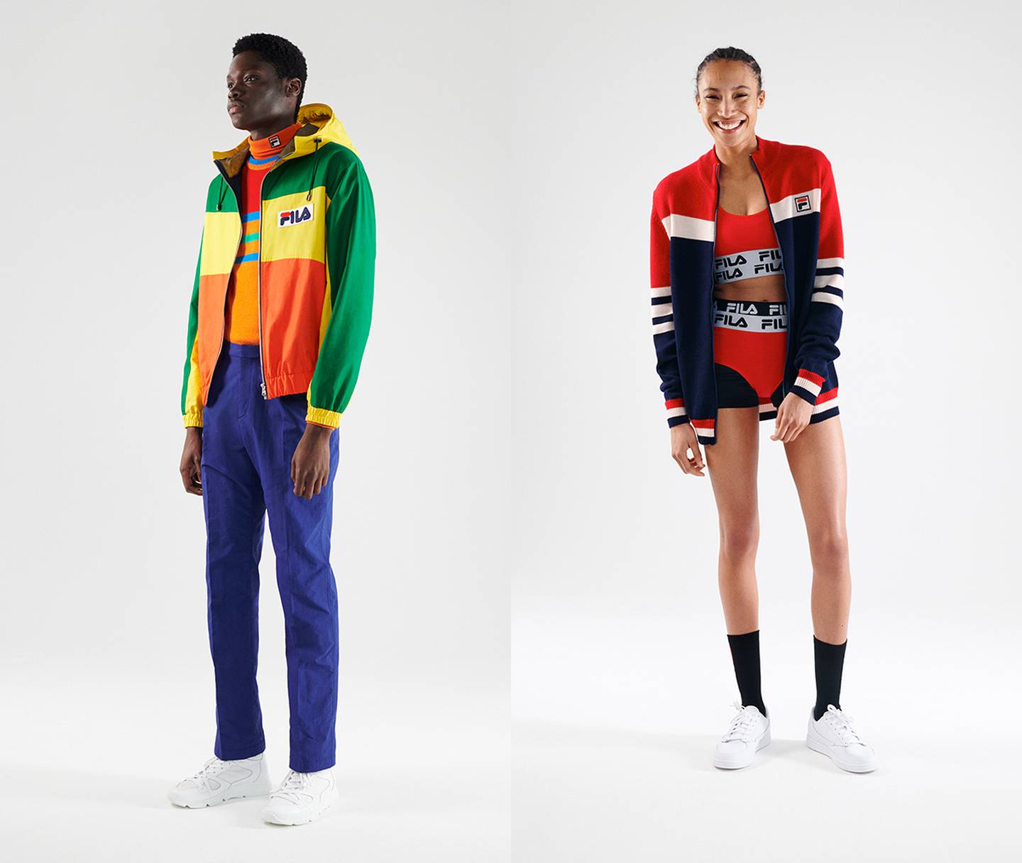 Looks from Fila's 110th anniversary collection | Source: Courtesy