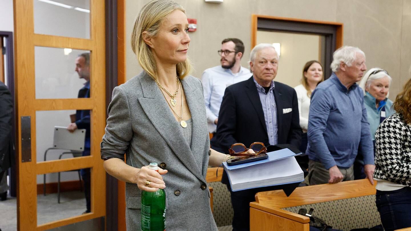 Actress Gwyneth Paltrow enters the courtroom after a lunch break.