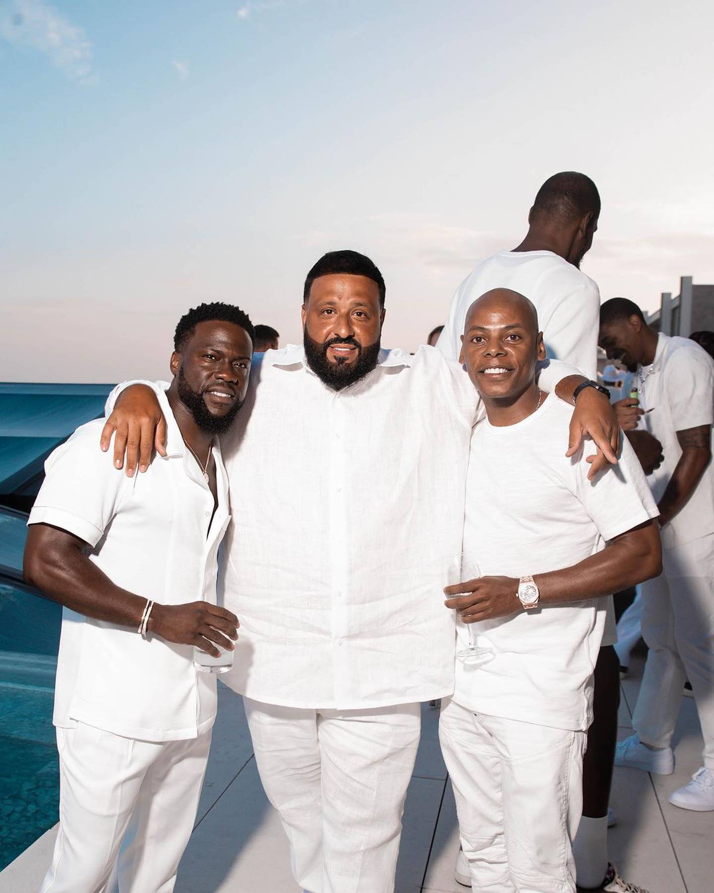 Actor Kevin Hart, musician DJ Khaled and more attend Fanatics CEO Michael Rubin’s July 4th White Party.