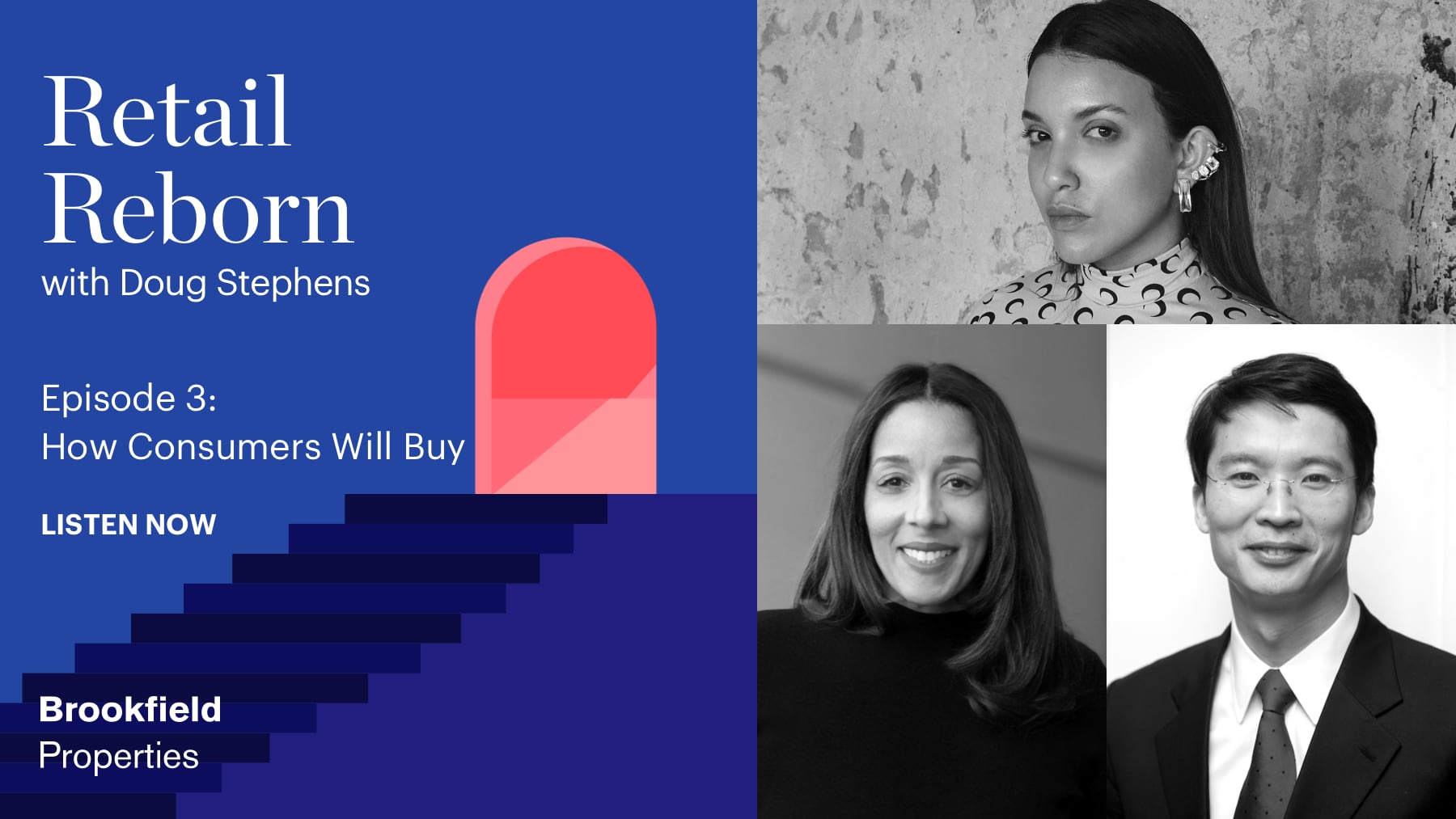 Retail Reborn Season 2, Episode 3: How Consumers Will Shop. Guests starting from the top: design and blockchain expert Marjorie Hernandez de Vogelsteller; fashion tech lawyer Gina Bibby; adjunct professor in global digital economy Winston Ma.