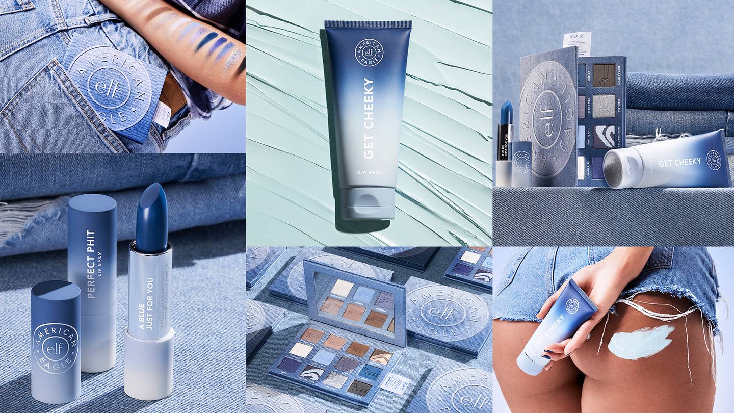 TikTok-favourite beauty brand, E.l.f. is partnering with teen retailer American Eagle to create a line of clothing-inspired cosmetics.