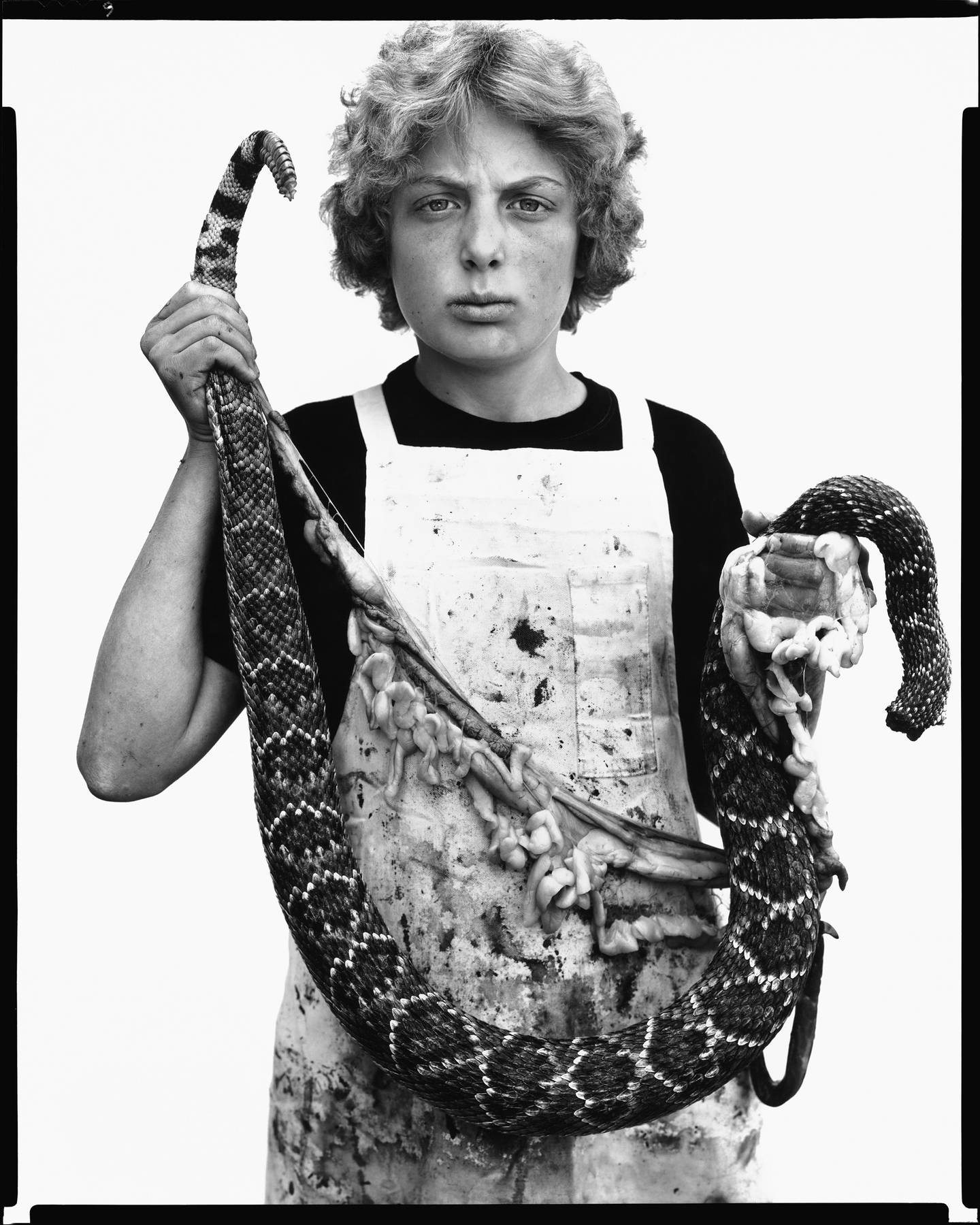 Boyd Fortin, thirteen-year-old rattlesnake skinner, Sweetwater, Texas, March 10, 1979.