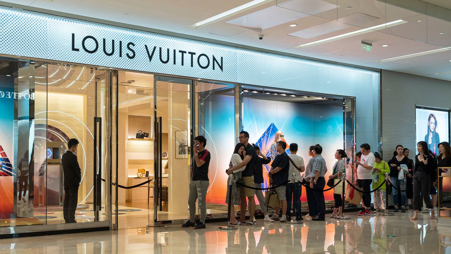 Sales in LVMH's key fashion and leather goods unit rose 30 percent.