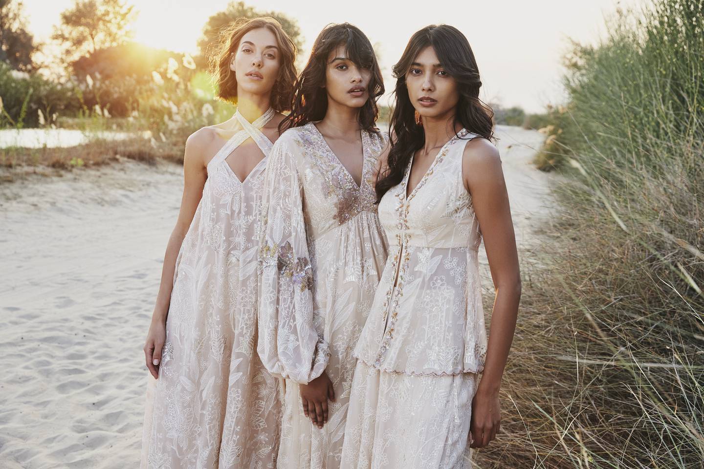 Looks from Anita Dongre's Summer 2023 collection.