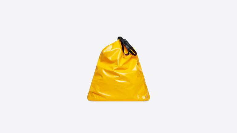 Balenciaga's lastest drop, a $1,790 calfskin leather trash bag, caused controversy online.