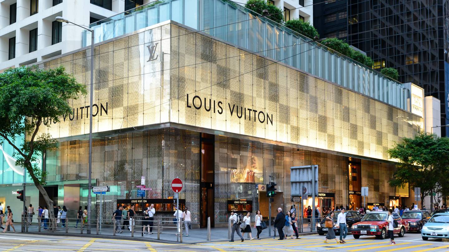 A Louis Vuitton store in Hong Kong.