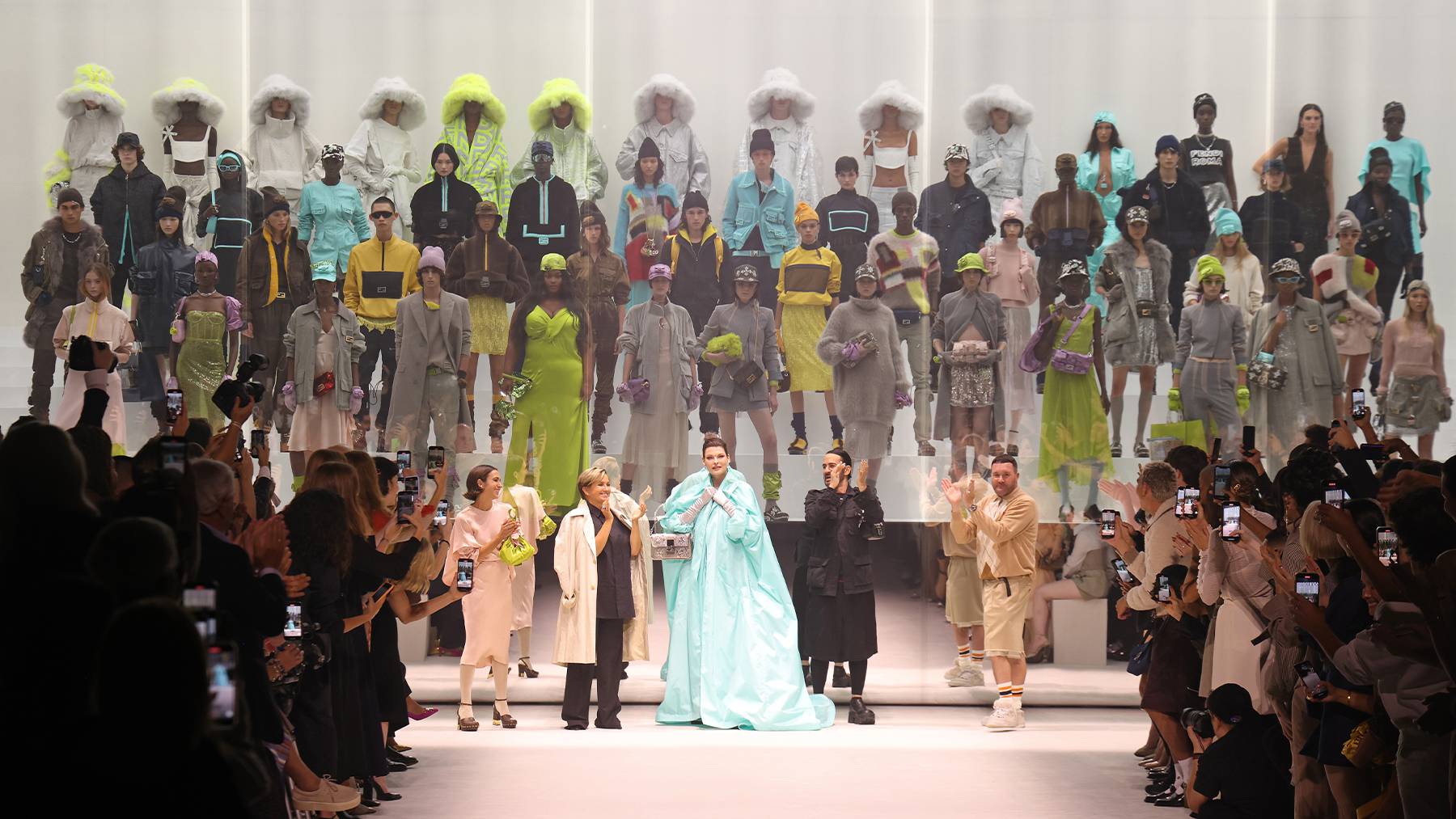 Fendi’s New York Fashion Week show celebrating its Baguette bag’s 25th anniversary doubled as a marketing platform for parent company LVMH’s American brands Marc Jacobs and Tiffany.