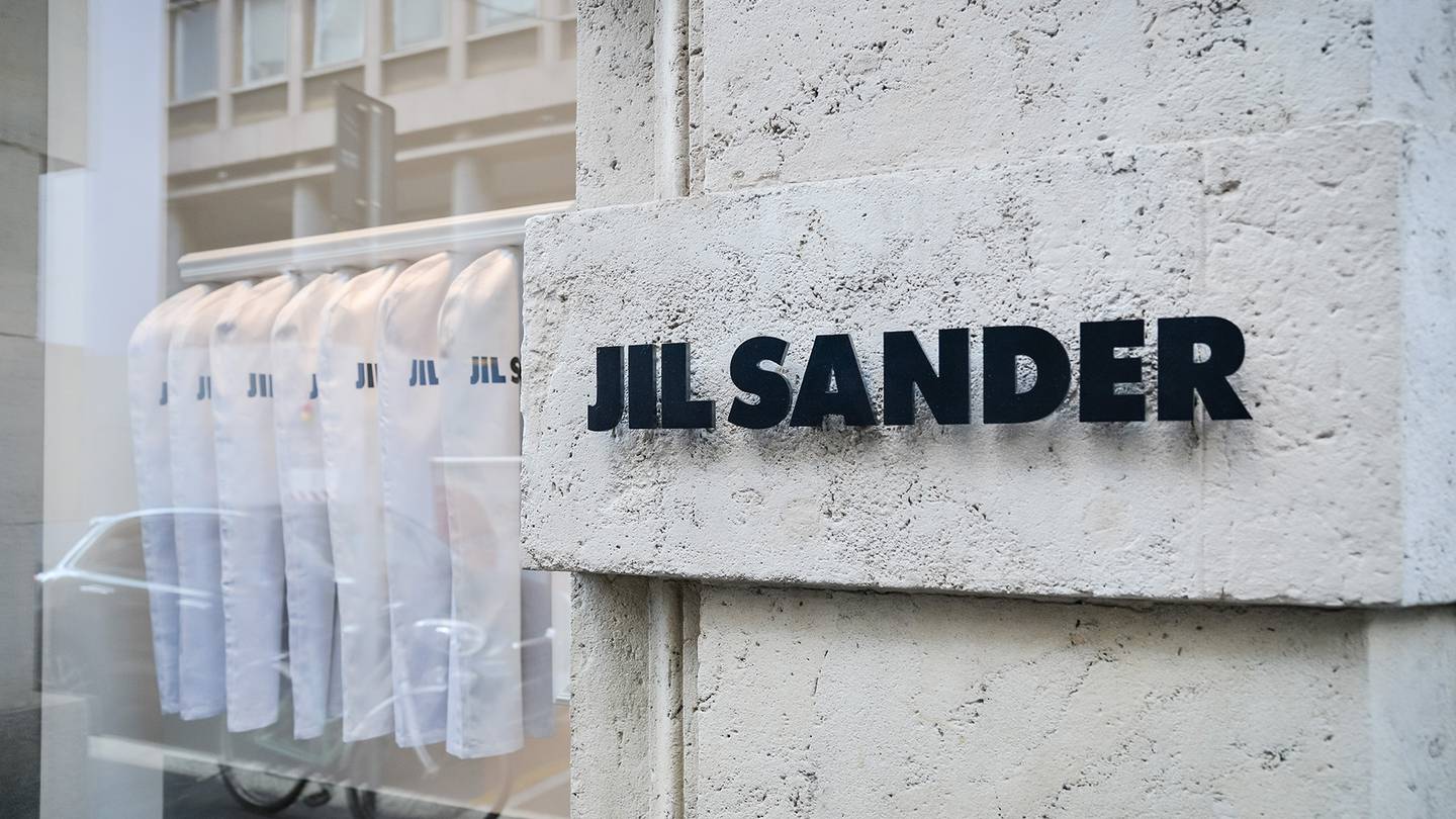 Jil Sander store logo, Milan