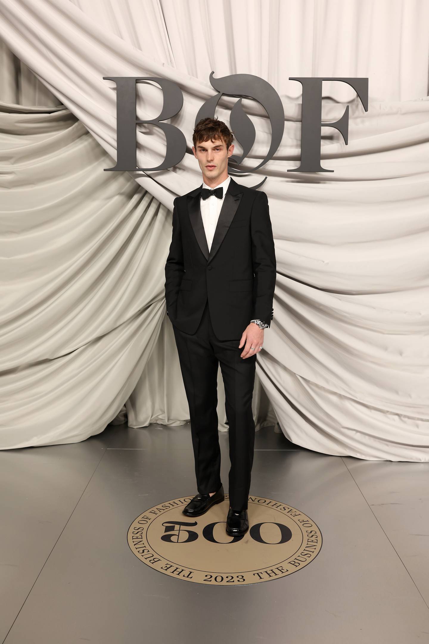 Kit Butler attends the #BoF500 Gala during Paris Fashion Week at Shangri-La Hotel Paris on September 30, 2023 in Paris, France.