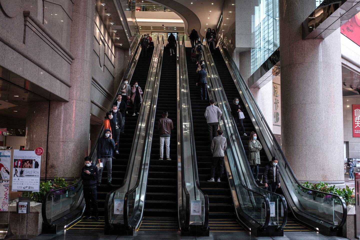 Causeway Bay Retail Area As Virus Scare Empties Malls