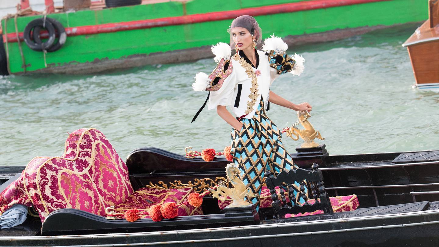 Dolce & Gabbana presents its Alta Moda show in Venice. Getty Images.