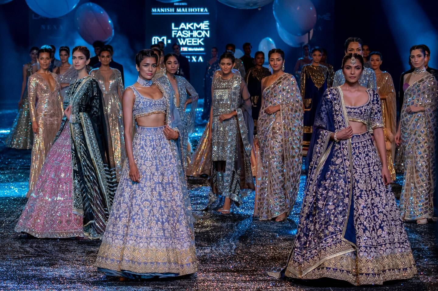 Looks from Manish Malhotra's show as part of the joint FDCI x Lakme Fashion Week event. FDCI x Lakme Fashion Week
