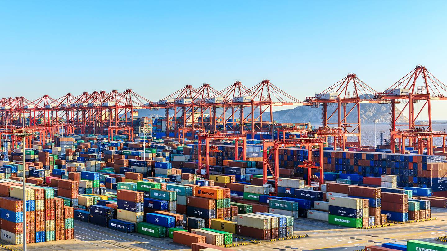 Shanghai Yangshan Deepwater Port Container Cargo Terminal is normally one of the world's busiest container ports.