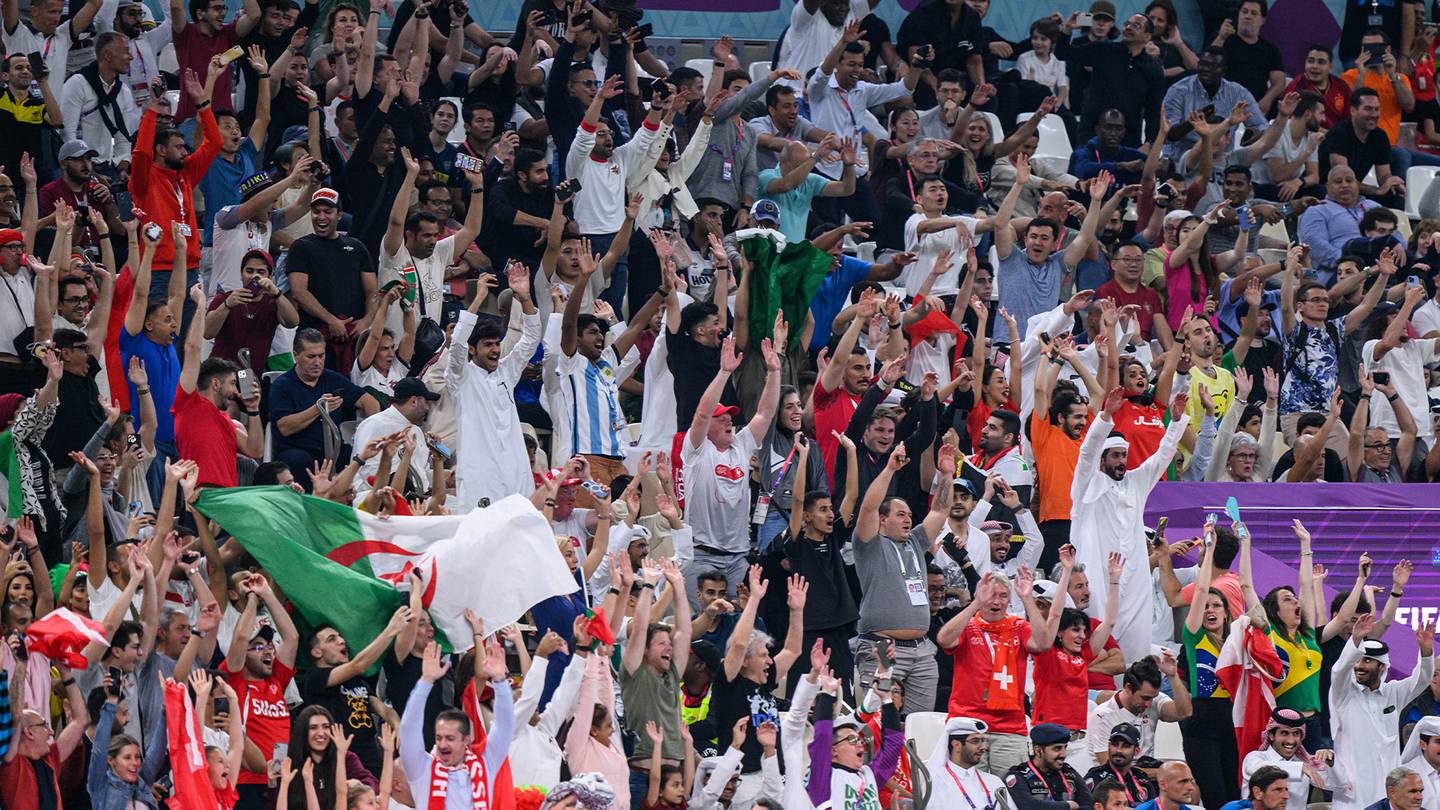 Football fans at the FIFA World Cup in Qatar.