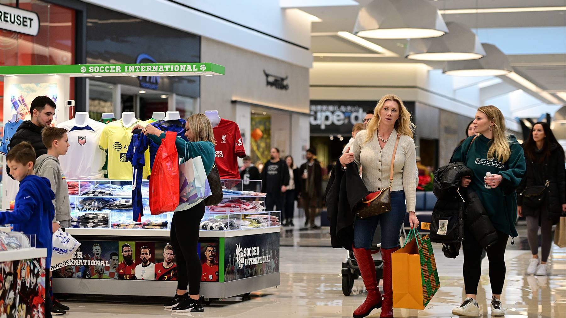 American shoppers have continued to spend, if not quite at the levels seen at the peak of the post-pandemic boom.