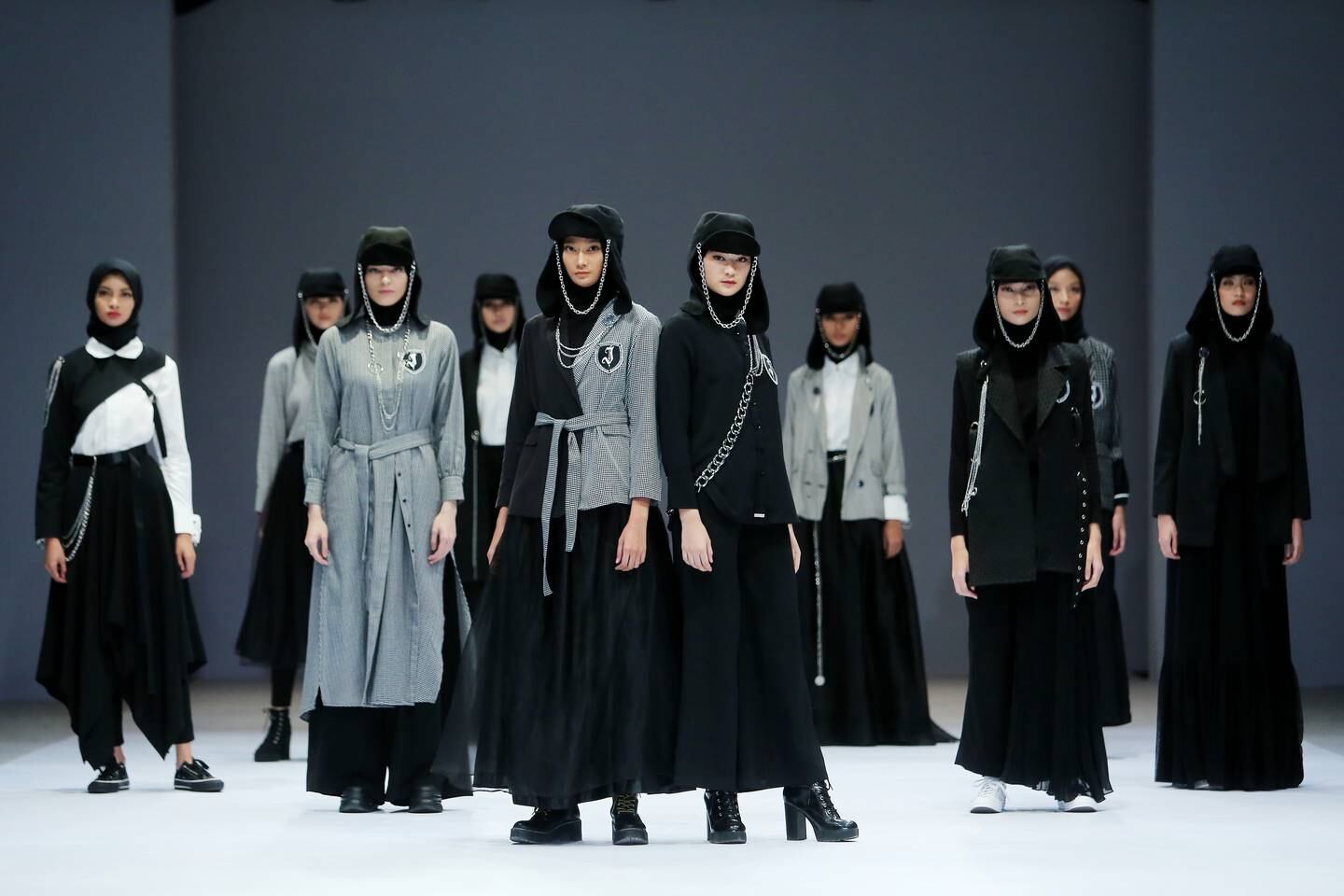 Indonesian brand Jenahara's collection at Jakarta Fashion Week 2021. Jakarta Fashion Week/Dachri Megantara.