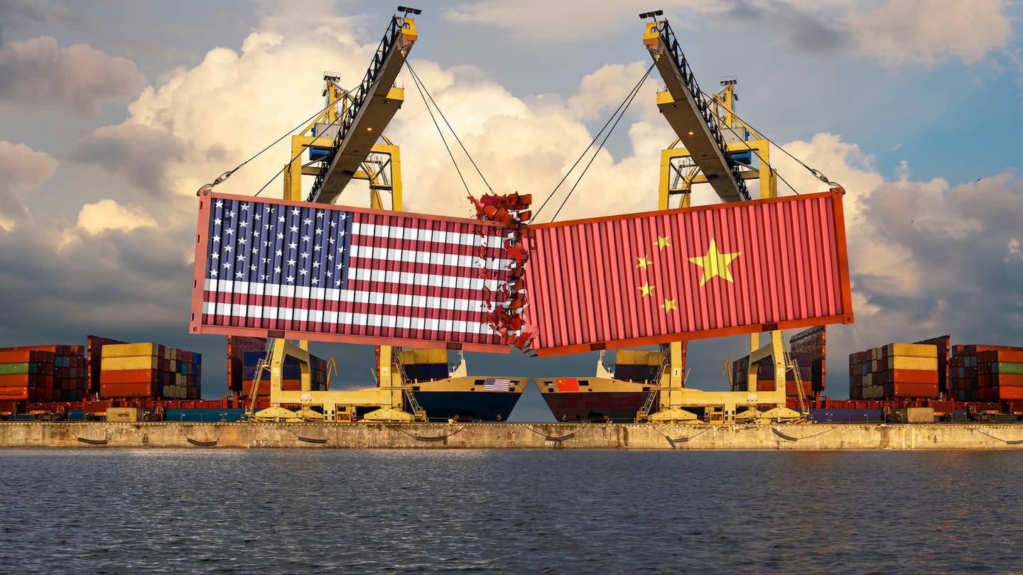 US-China trade war illustration