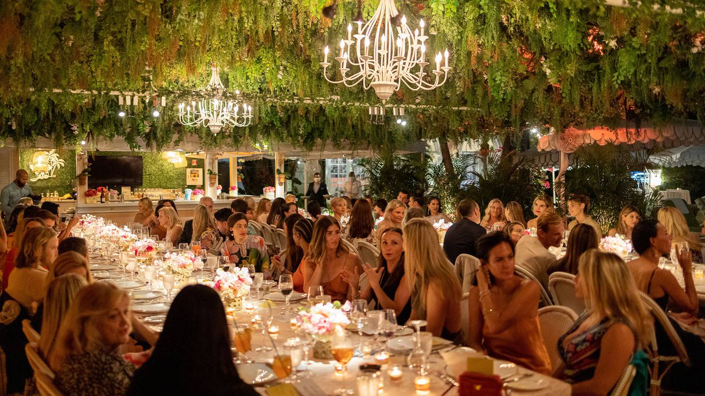 Dinner at a Mytheresa private client event in Palm Beach, Florida on February 28, 2022.