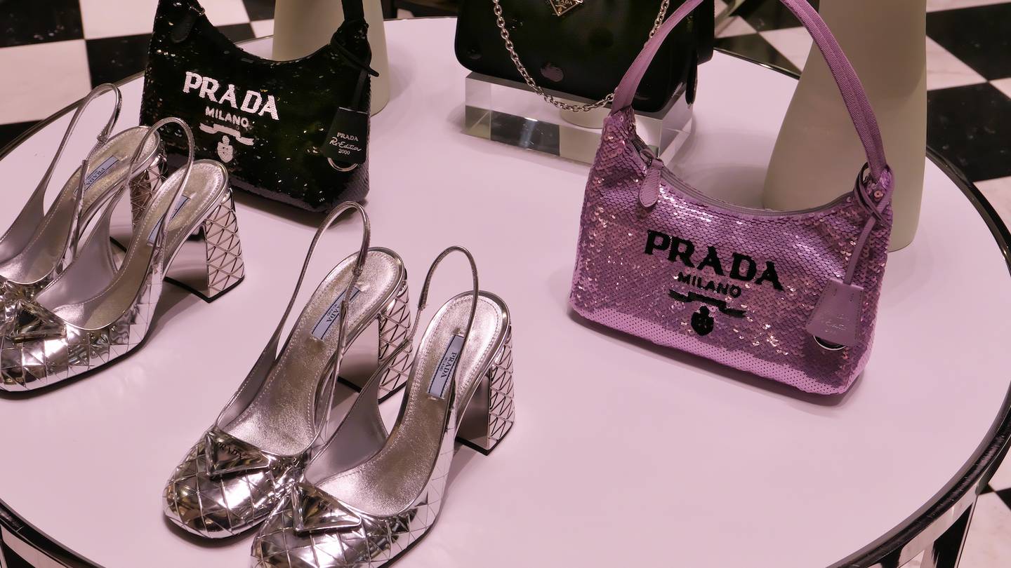 Prada bags and shoes.