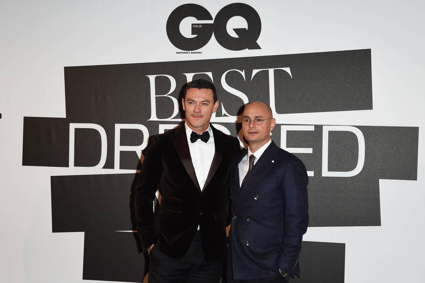 Former GQ Italia editor Giovanni Audiffredi with actor Luke Evans at a GQ event in 2019. Stefania M. D'Alessandro/Getty Images