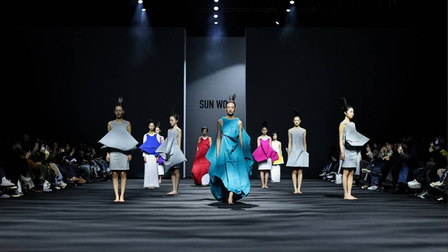 The FW 24 collection of Sun-woo Chang’s brand Sun Woo at Seoul Fashion Week in Seoul, South Korea in Feb. 2024. Seoul Fashion Week.