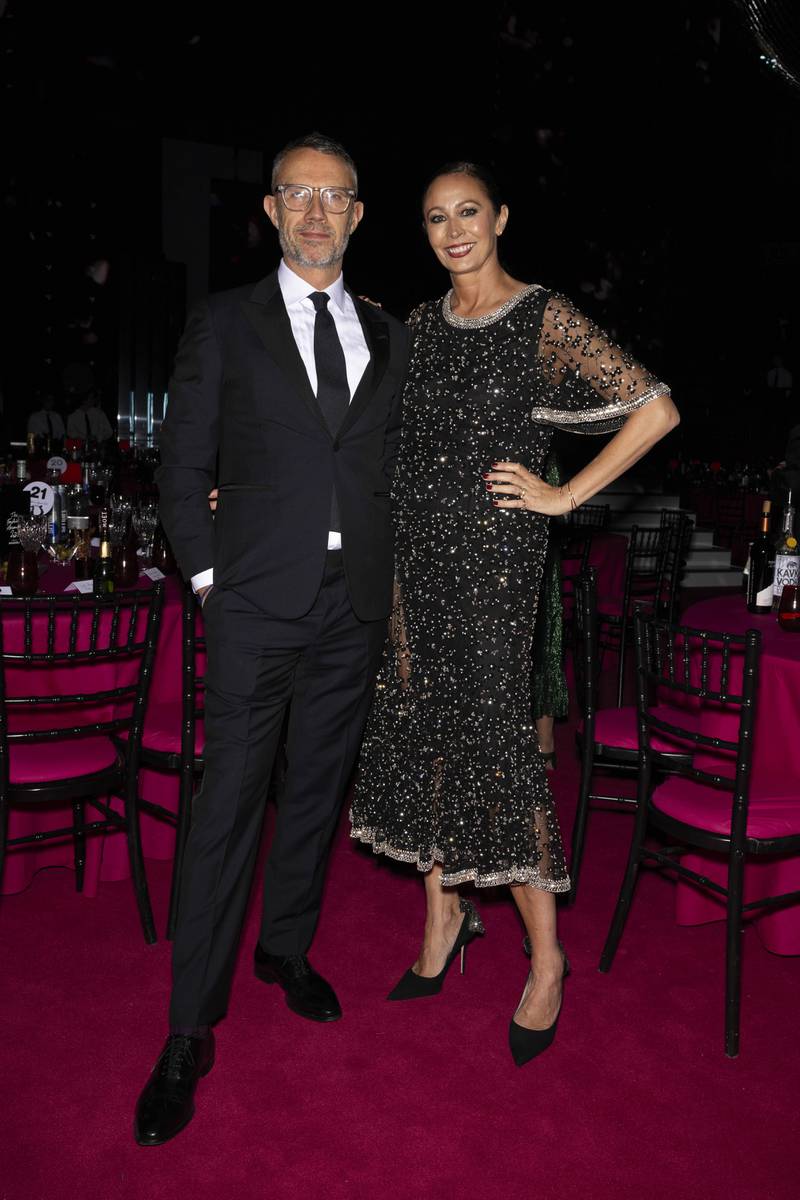 David Pemsel and Caroline Rush at the Fashion Awards 2023.