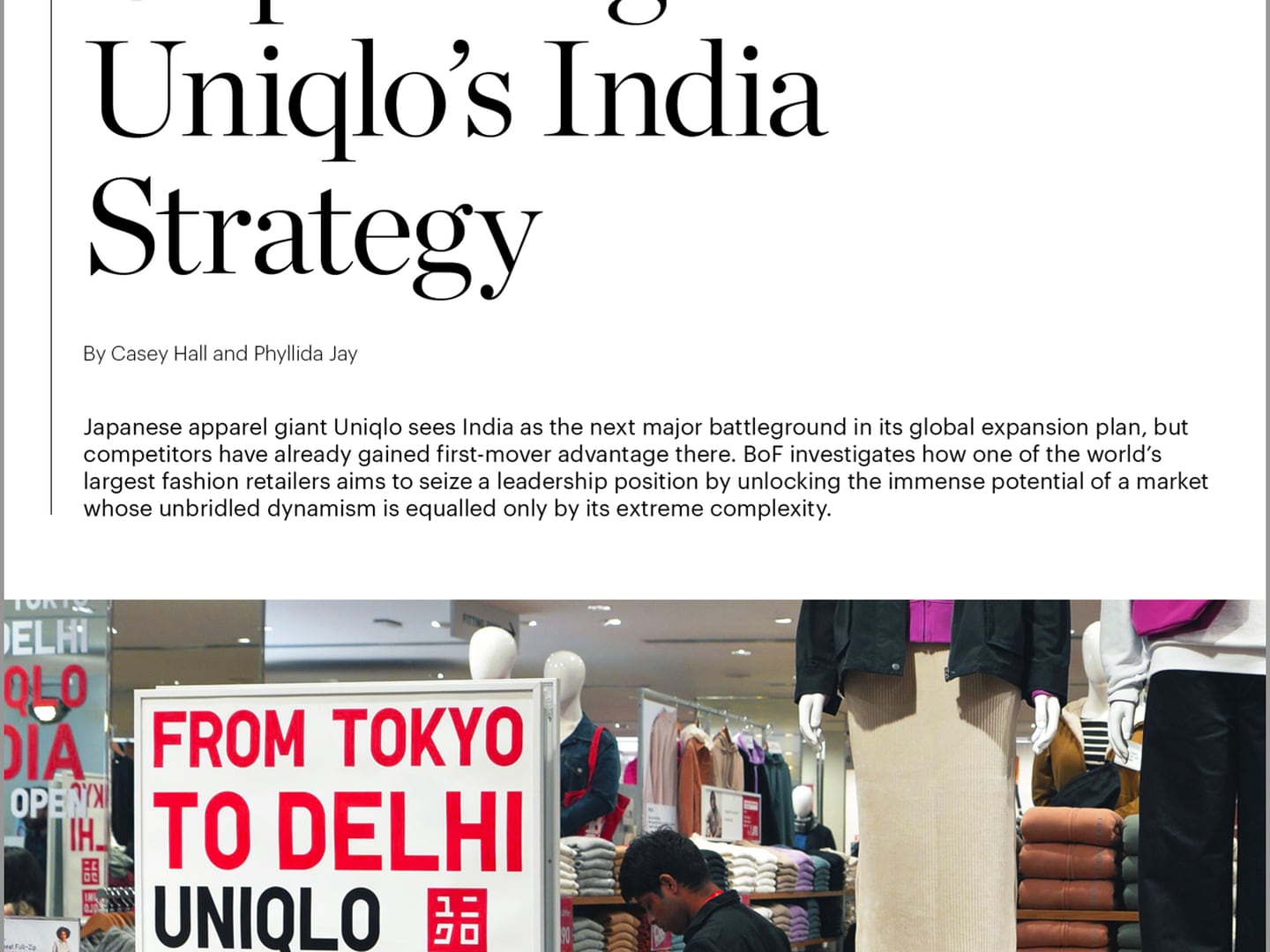 Case Study Unpacking Uniqlo's India Strategy BoF