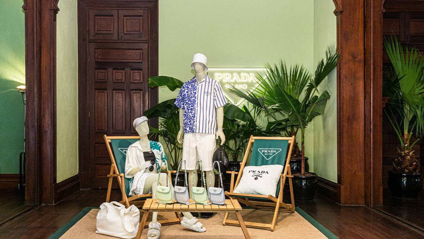 Prada Outdoor collection at its 2021 Garden pop-up in its Rongzhai residence in Shanghai.