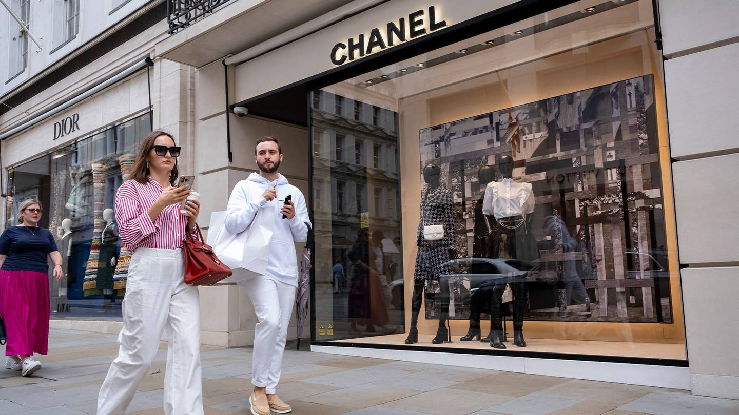 Shoppers pass the Chanel store on Bond Street.