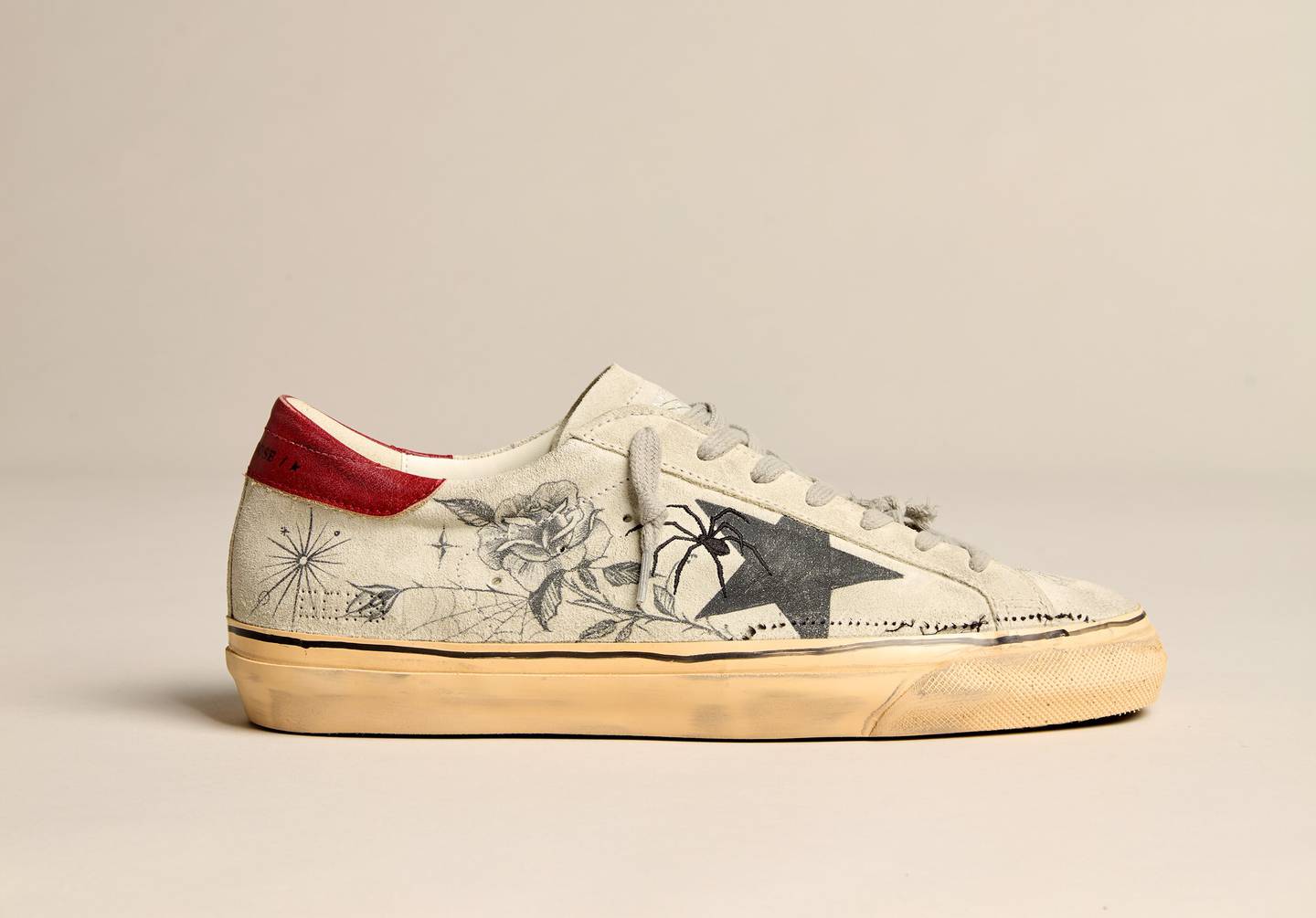 A special-edition Golden Goose sneaker designed by tattoo artist Dr. Woo.