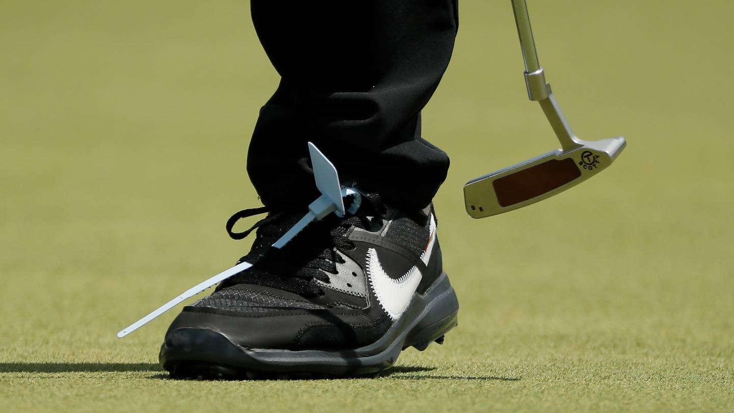 Brooks Koepka wears Off-White Nikes at 2019 PGA Tour Championship.