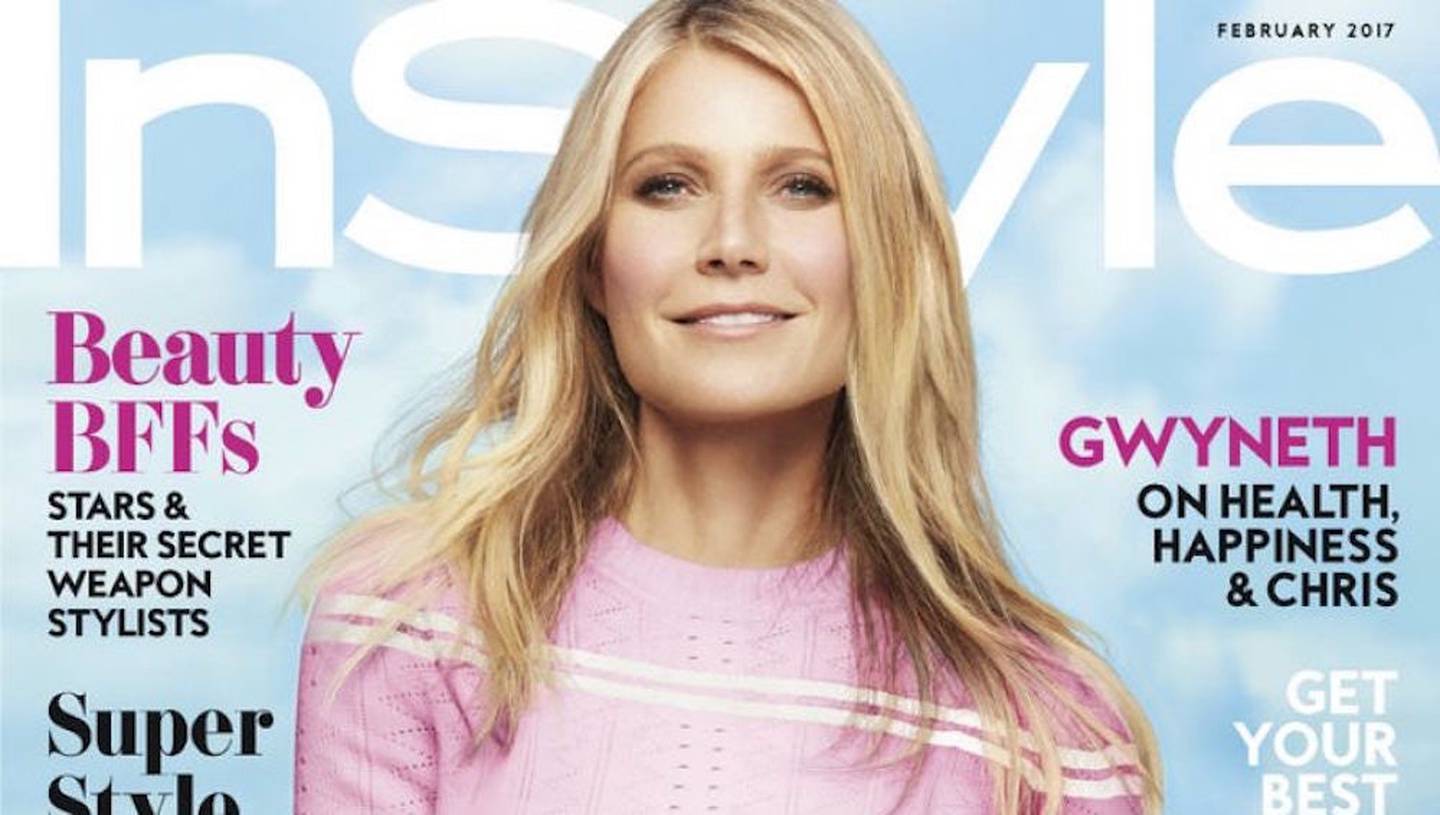 Gwyneth Paltrow on the February cover of InStyle.