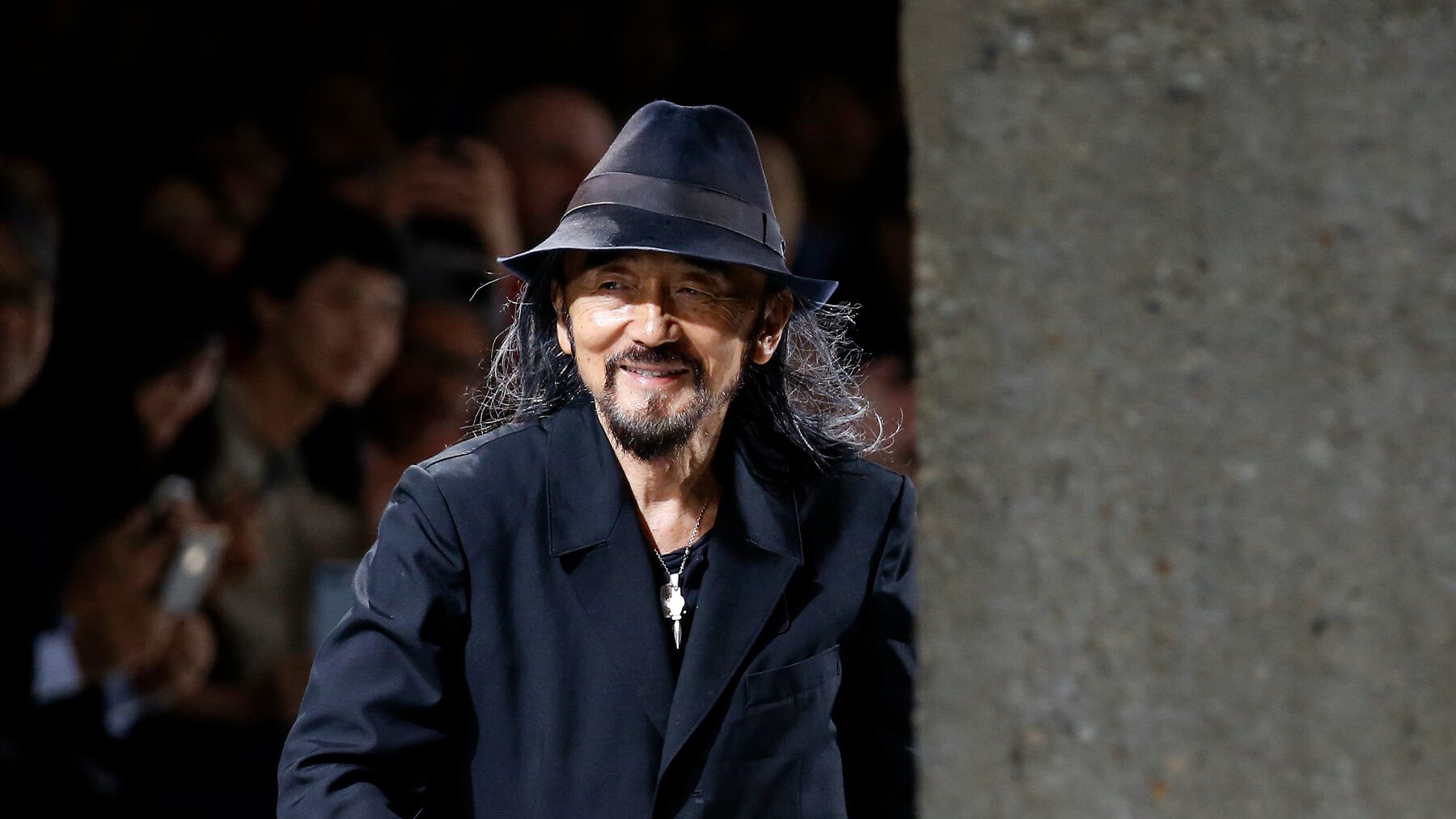 Image of Yohji Yamamoto after a fashion show