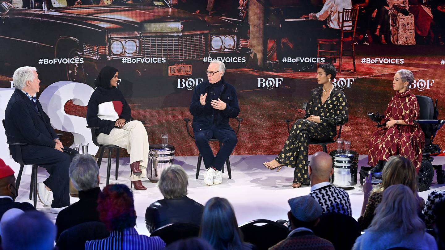 Tommy Hilfiger, Jillian Mercado, Indya Moore and Halima Aden discuss inclusivity and cross-cultural partnerships a BoF's annual VOICES gathering.