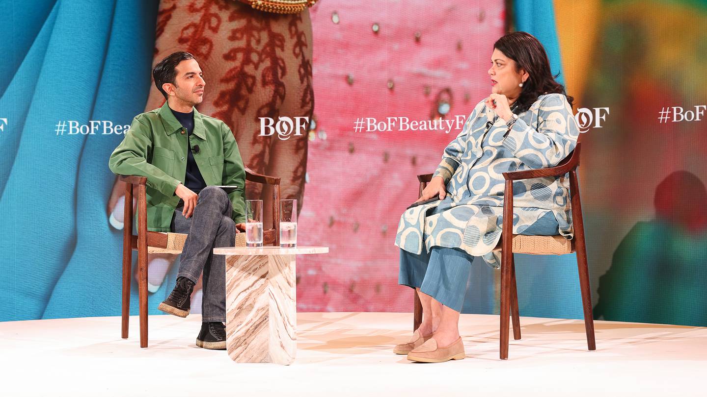 Imran Amed, BoF founder and chief executive, and Falguni Nayar, Nykaa founder and chief executive at The Business of Fashion Global Beauty Summit.