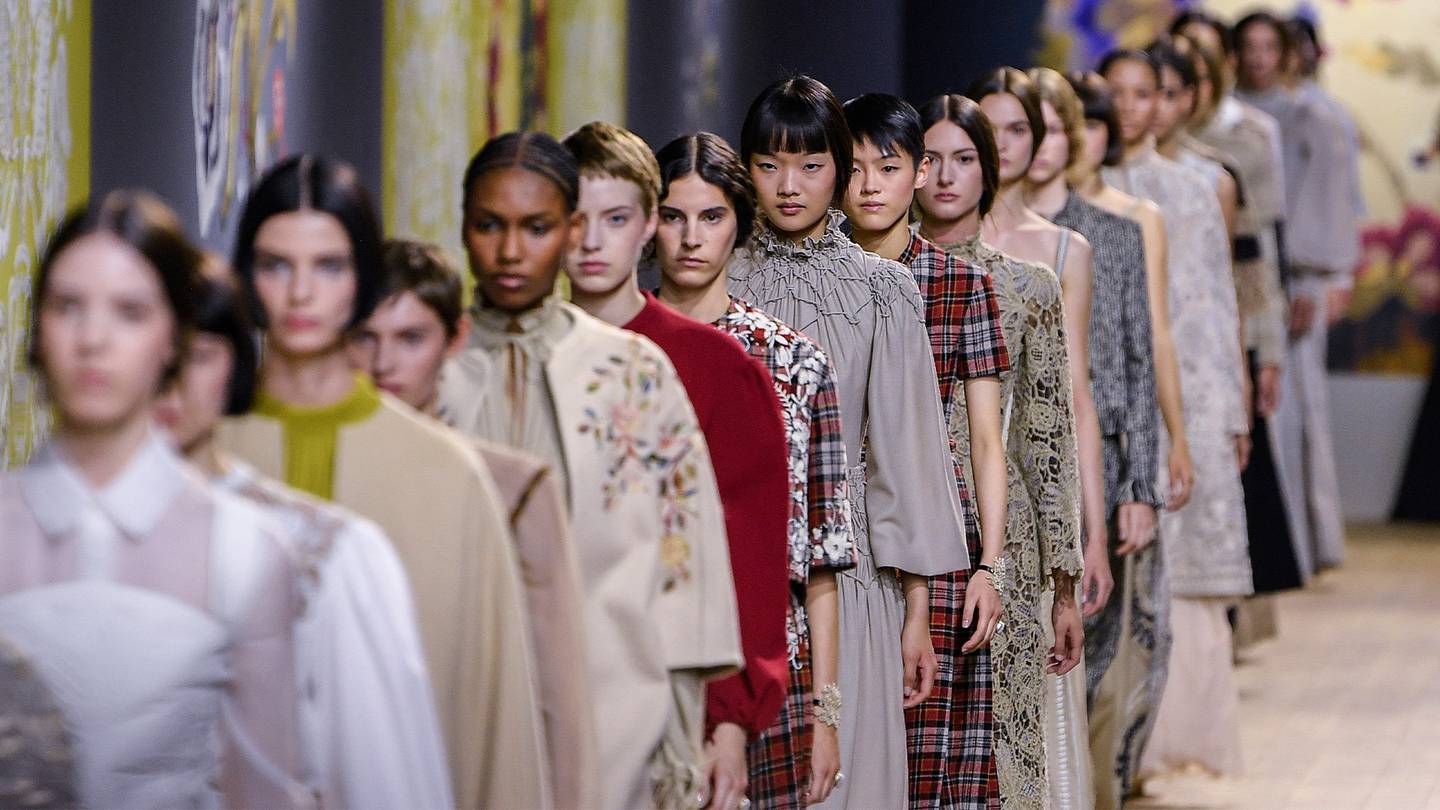 The finale of Dior's Autumn/Winter 2022 Haute Couture show.